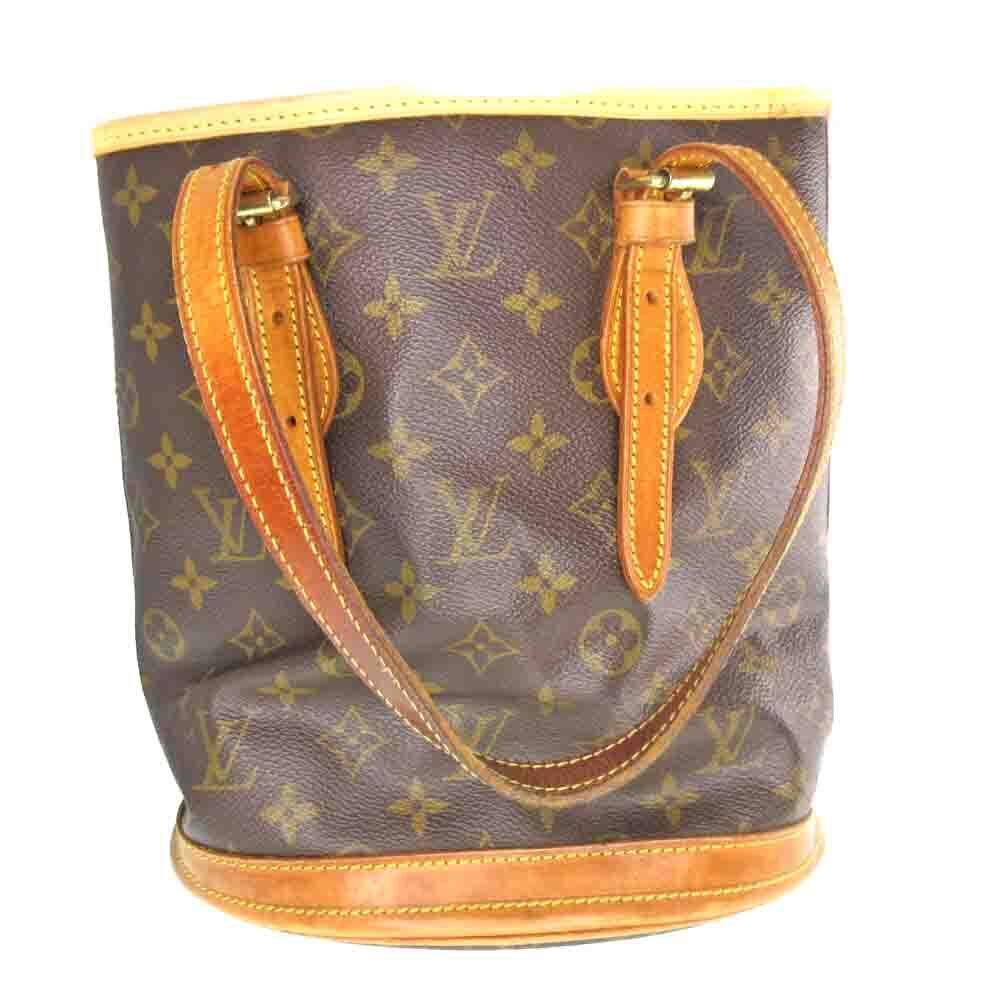 LOUIS VUITTON Bucket Monogram Canvas Brown Bag Tote